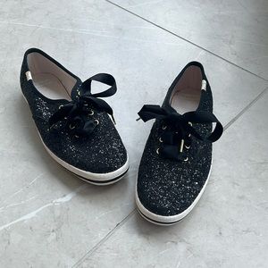 Kate Spade x Keds Black Sparkle Shoes